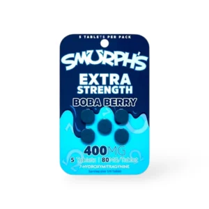 Smurph's Extra Strength 7-Hydroxymitragynine Kratom Extract Tablets Boba Berry 80mg Per Tablet
